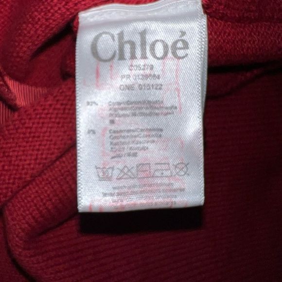 Chloé Red Button Down Cardigan - Picture 7 of 10